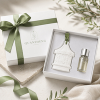 Diffuseur d'huiles essentielles en céramique parfumée pour la maison, en forme de fleur de porcelaine, avec logo personnalisé, pour armoire ou voiture