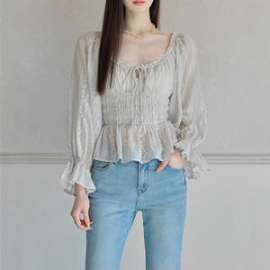 Collection Printemps-Été Éveil de la Nature, Vacances à l'Île, Broderie Florale Tridimensionnelle, Jupe Asymétrique Longue au Sol, Style Français - Product Image 4