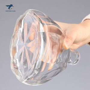 Precio de fábrica estándar americano de cristal de botella de vidrio transparente botella de Brandy con tapa - Product Image 3