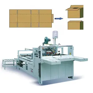 I PACK semi-automatic paper board gluing pasting machine Gluer folder machine for cardboard carton box