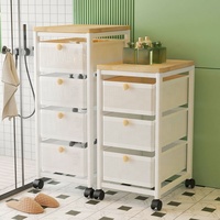 Étagère multifonctionnelle pour l'organisation de collations et de fruits et légumes pour la maison Panier à roulettes en métal Chariot utilitaire Support de rangement