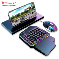 Idées de produits en promotion : Nouveau modèle exclusif TWOLF TF900 – Combinaison clavier et souris ergonomique lumineuse de style gaming à une main