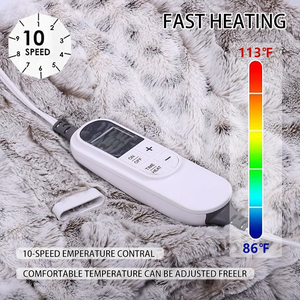 Electric Heating Blanket Portable Temperature Control Knitted Soft Rabbit Fur <strong>Throw</strong> for Winter and <strong>Autumn</strong> - Product Image 2