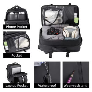 حقيبة ظهر مفرغة من الهواء مخصصة أكسفورد للبيع بالجملة مع نظام ضغط فراغي قابلة للتوسيع ضد السرقة مع ، حقيبة ظهر - Product Image 5