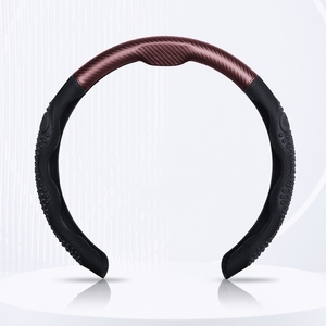 Funda de silicona para volante de coche de cuero antideslizante resistente al desgaste Instalación universal a presión Compatible con los modelos A5 A6 - Product Image 3