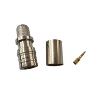 Connecteur RF QMA-C-J5D en laiton massif, connecteur mâle QMA avec filetage à sertir pour câble RG6 300, vente en gros