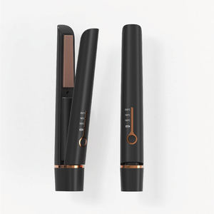 <span class=keywords><strong>Fer</strong></span> à lisser USB personnalisé <span class=keywords><strong>fer</strong></span> plat en titane portable avec 3 réglages de température 4800Mah bouclés et droits à double usage - Product Image 4