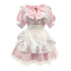 Sweet Maid Outfit Pink Lolita Cosplay Costume Anime Role Play Spring 2025 Polyester Dress - Product Image 1