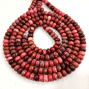 Cuentas de Tulita Natural en Forma de Rondelle, Lisas, de 8-9 mm, Vendidas por Hilo de 8 Pulgadas de Largo - Product Image 1