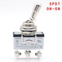 Interrupteur à bascule SPST SPDT 16A 250VAC 2 broches 3 broches 6 broches On-off/on-on/on-off-on 3 positions 3 broches Interrupteur momentané DPDT