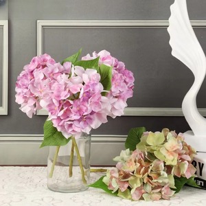 Flores de Hortensia Artificiales de Seda Blanca y Verde de Nuevo Diseño, Decoración para Bodas y Graduaciones - Product Image 4