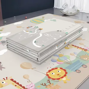 factory manufacturer wholesale baby mat large eco friendly non toxic cartoon designs XPE foam play mats folding baby play mat