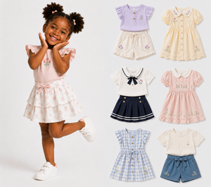 Cool & Breathable Summer Kids' Apparel Flexible <b>Mixed</b> Allocation Long-term Supply for Chain Stores Model 2026.4 CN/GUA Origin - Product Image 1