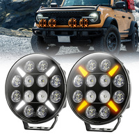 Projecteur LED 120W 24V 4x4 9 pouces rond, lampe de travail auxiliaire, étanche IP68, état neuf, pour camion tout-terrain, ATV, UTV