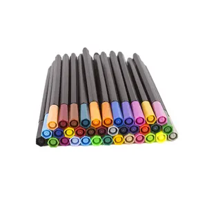 قلم تحديد عالي الجودة مزود بإبرة دقيقة نحيفة وملونة يأتي في مجموعة من التغليف