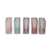 OEM ODM Bon Prix Diffuseur de Parfum en Verre Transparent Design Unique Carré Décoratif Rose de 15ml 20ml