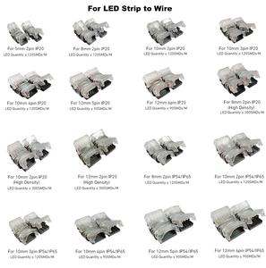 Conectores de tira LED de 2 pines, 3 pines, 4 pines, 5 pines, cable hembra macho de 8mm, 10mm, 12mm, conectores rápidos - Product Image 6