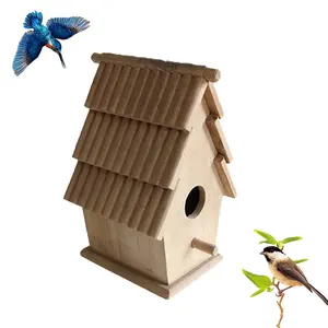 Индивидуальные Экологически чистые маленькие деревянные птичьи домики, практичные клетки для птиц