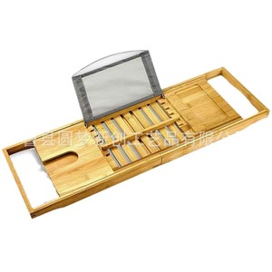Support minimaliste en bois pour téléphone portable/tablette, boissons et aliments, pour l'extérieur, étanche et durable, plateau de bain - Product Image 1
