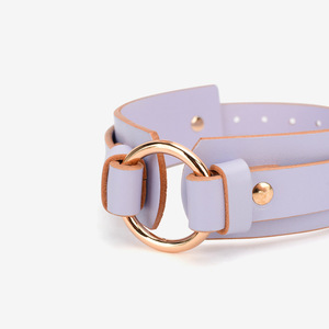 Cuero de grano completo Bdsm esclavo Cosplay juguetes Cadena de acero Sexy Correa anillo Bondage <span class=keywords><strong>Collar</strong></span> para amante juego de rol postura - Product Image 3