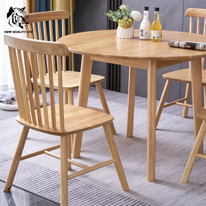 Meubles de salle à manger en bois massif, table ronde, nouvelle mode, prix compétitifs, sur mesure, en stock, prêts à être expédiés, vente en gros Chine. - Product Image 2