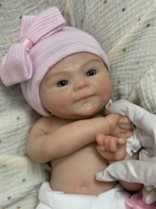 <span class=keywords><strong>Bambola</strong></span> Reborn Realistica per Bambine, in Silicone Platino, <span class=keywords><strong>Bambola</strong></span> di Moda Realistica, Neonato Dormiente, 15-30 cm, Giocattolo Regalo - Product Image 4