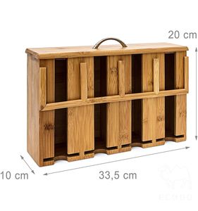 Dispensador de bolsitas de té de bambú, organizador de bolsitas de té - Product Image 1