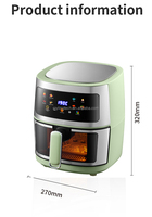 Friteuse électrique programmable numérique Freidora De Aire en acier inoxydable d'une capacité de 8 litres