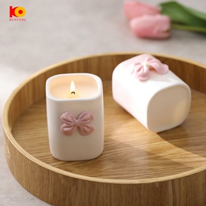 Pot de bougie moderne simple bouteille vide <span class=keywords><strong>maison</strong></span> chambre salon céramique fait à la main bricolage bougeoirs lanternes bocaux de bougie - Product Image 3