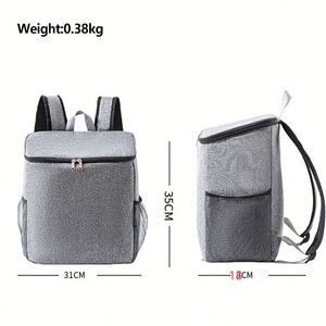 Sac isotherme à fermeture éclair personnalisé avec logo, idéal pour le style de vie, imperméable, pour la bière, les pique-niques, les sorties en plein air, sac à dos isotherme pour le déjeuner - Product Image 6