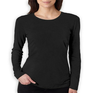 100% coton col rond graphique t-shirt femmes <span class=keywords><strong>vêtements</strong></span> à manches longues <span class=keywords><strong>femme</strong></span> t-shirt - Product Image 3