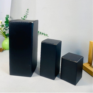 黑色硬质带徽标纸板礼品盒、马克杯、化妆品定制哑光黑色表面邮寄包装盒 - Product Image 5