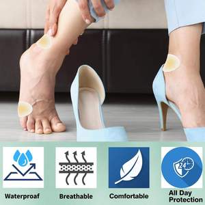 Bandages de patch en gel hydrocolloïde imperméables pour coussins de prévention des ampoules des talons des pieds dans un emballage blister pratique - Product Image 5