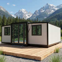 Maison conteneur extensible : Aménagement de showroom, maison modulaire préfabriquée, intérieur spacieux et ouvert pour l'affichage et l'exposition de produits