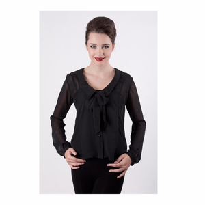 เสื้อเบลาส์สำหรับผู้หญิงแขนยาวเต็มตัวสำหรับผู้หญิงออแกไนเซอร์แฟชั่นแบรนด์2023 - Product Image 1