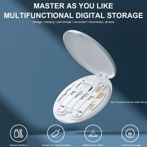 Nuovo Kit caricabatterie da viaggio Box per cavo dati multifunzione 6-in-1 con interfacce USB-OTG USB-C per telefoni cellulari - Product Image 3