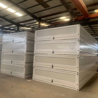 Garage et atelier préfabriqués de luxe en conteneurs, bâtiment de stockage modulaire en métal avec mur extérieur personnalisé