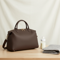 Sacs à Dos à Langer Imperméables en Cuir PU Vegan pour Voyage Maman-Bébé, Grandes Meilleures Ventes avec Sangles de Poussette