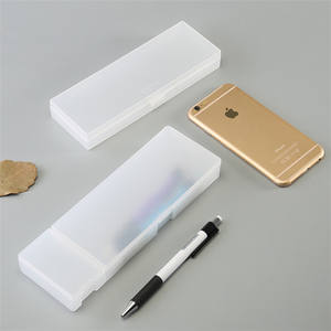 <span class=keywords><strong>Astuccio</strong></span> per matite in plastica trasparente trasparente smerigliata per materiale scolastico - Product Image 6