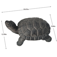 Figurine de tortue en résine imperméable, aspect pierre, personnalisable, pour la décoration de jardin, patio et aménagement extérieur – Vente en gros