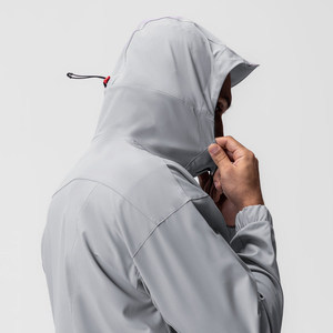 Chaqueta cortavientos <span class=keywords><strong>Anorak</strong></span> con capucha y media cremallera para <span class=keywords><strong>hombre</strong></span> de alta calidad chaqueta deportiva resistente al agua con bolsillo con cremallera - Product Image 4