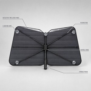 Parasol pliable pour vitre latérale de voiture, pare-soleil pour siège arrière - Product Image 3