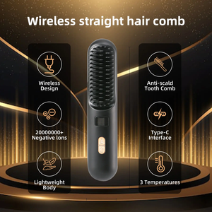 Phenitech Cordless <strong>Hair</strong> <strong>Straightener</strong> Brush Portable Heated Straightening Brush, <strong>Mini</strong> Ionic Hot Comb <strong>Straightener</strong> for Women - Product Image 5