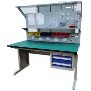 Produsen dapat menyesuaikan meja kerja perakitan tugas berat pemeriksaan kemasan meja operasi eksperimental