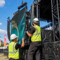 Pantalla LED de Alquiler para Exteriores P3.91, IP65 Impermeable, Alto Brillo 5000cd, Video Wall LED para Escenarios y Actuaciones en Vivo