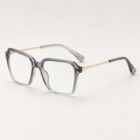 Monture de lunettes carrées anti-lumière bleue pour femme, style adulte tendance, en acétate et TR90, montures optiques en gros