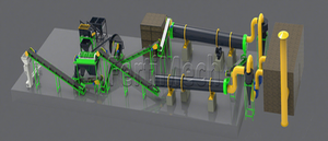 Granulateur de nitrate d'ammonium de haute qualité, équipement de production de copeaux de bois, litière pour chats - Product Image 1
