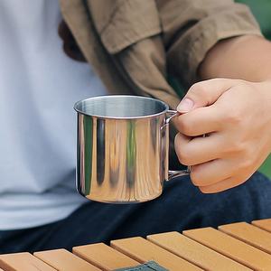 Gourde isotherme en acier inoxydable 600 ml, moderne et écologique, avec poignée pliable, résistante à l'eau bouillante, pour le camping et l'extérieur - Product Image 5