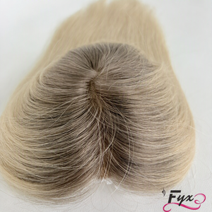 Topper in Capelli Umani Veri Biondo Chiaro 16 Pollici, Lisci o Ondulati, con Base in Seta 5x7 Pollici, <span class=keywords><strong>per</strong></span> Perdita di Capelli, Spedizione Gratuita - Product Image 2