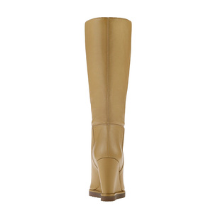 Nuova tomaia in pelle, ultima punta rotonda semplice <span class=keywords><strong>con</strong></span> <span class=keywords><strong>tacco</strong></span> <span class=keywords><strong>a</strong></span> <span class=keywords><strong>zeppa</strong></span> inverno, stivali da donna medio lunghi - Product Image 4